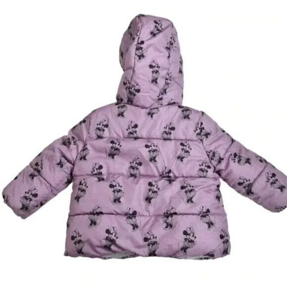 Gap Disney Minnie Mouse Reversible Sherpa ColdControl  Max Puffer Jacket 18-24M - Picture 9 of 11